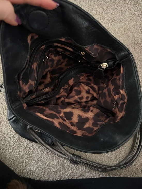 B. Makowsky Black 100% Genuine Leather Hobo Bag (retail $368) - Picture 10 of 13